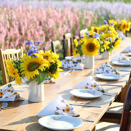 Sunflowers & Navy Wedding Theme