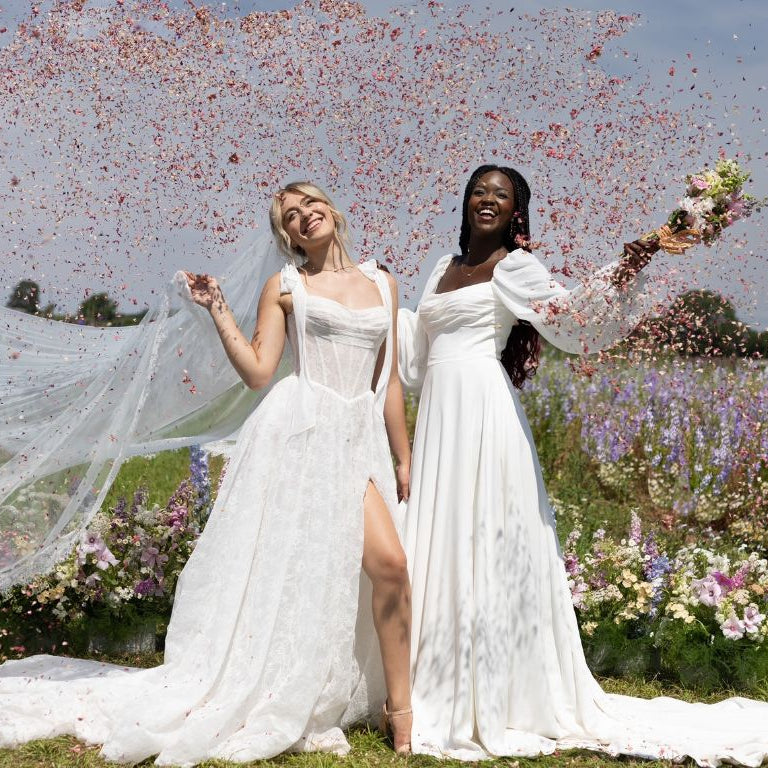 Styled Wedding Scenes in the Shropshire Petals Confetti Fields