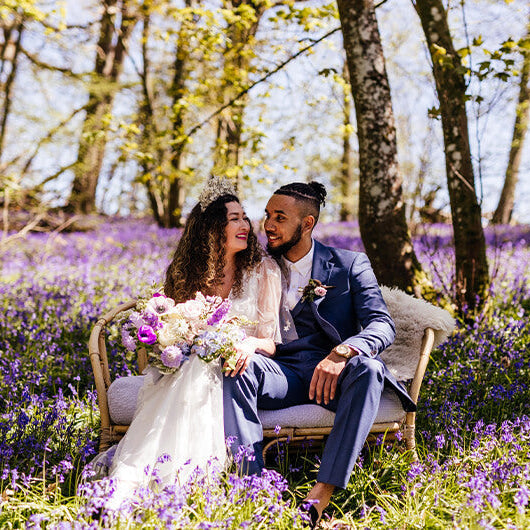 Rustic Bluebell Woodland Wedding Inspiration