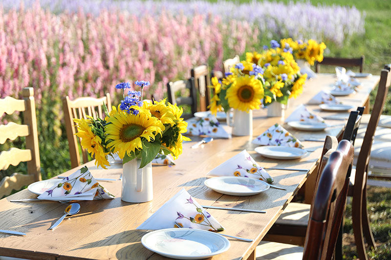 Sunflowers & Navy Wedding Theme