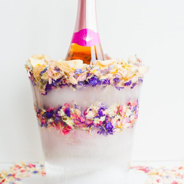 DIY Floral Confetti Ice Bucket