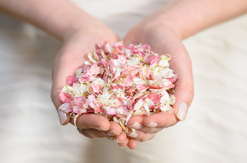Only biodegradable petal confetti allowed