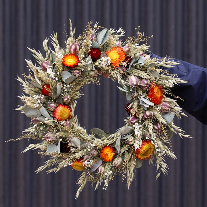 Christmas Dried Flower Wreath – Shropshire Petals